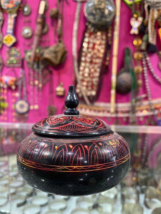 Decorative Handmade Wooden& metal Gift Box with traditional carving from Skardu